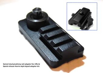 Quick detach Harris bipod adapter kit