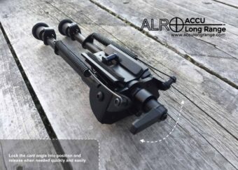 ALR TACv3 Lever Lock 9-13in Bipod with lever to stabilise rifle cant.